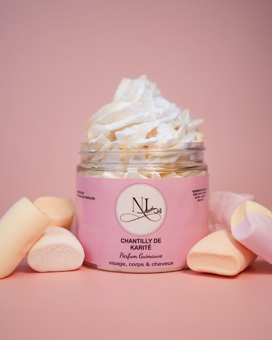 chantilly de karité guimauve texture fouettee hydratante hypoallergénique les douceurs de nl 