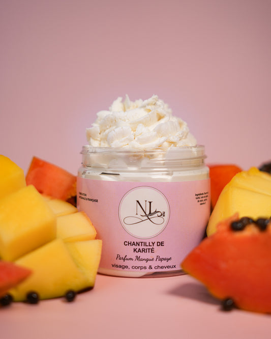 chantilly de karité mangue papaye hypoallergénique nourrissante peau douce les douceurs de nl
