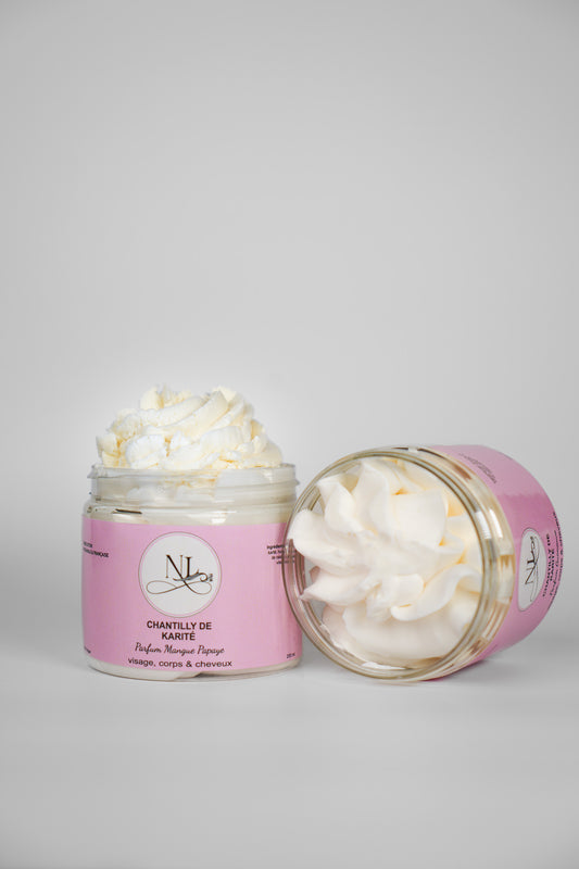 chantilly de karité mangue papaye hypoallergénique nourrissante peau douce les douceurs de nl
