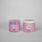 duo cotton candy soins gommage sucre moussant parfum barbes à papa chantilly de karité parfum guimauve les douceurs de nl