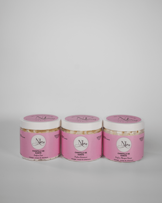 pack découverte chantilly karité soins naturels hypoallergénique les douceurs de nl