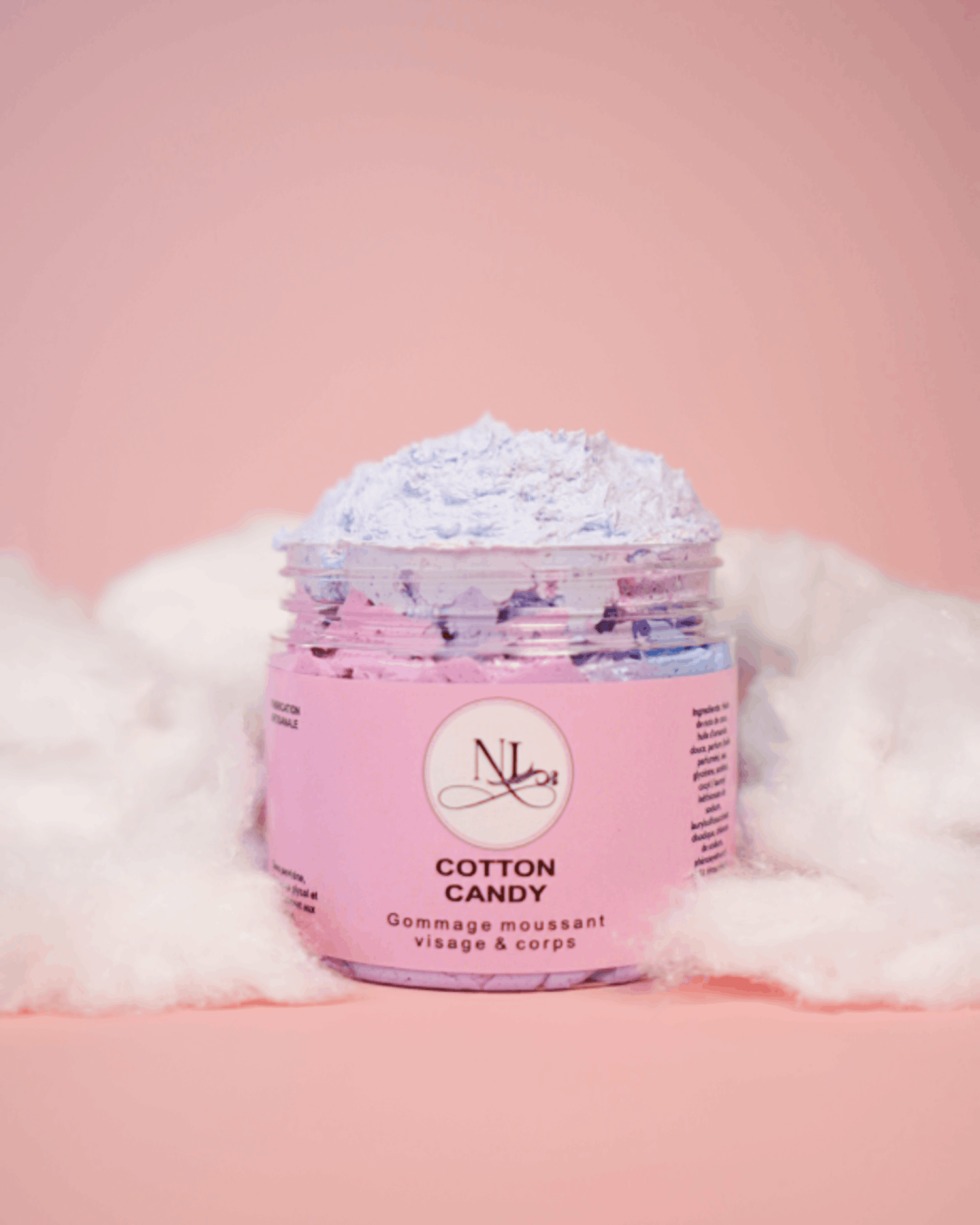 savon fouette chantilly de douche gommage moussant cotton candy parfum sucré texture cremeuse les douceurs de nl