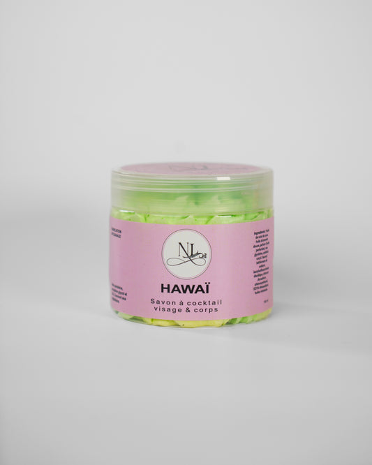savon fouette chantilly de douche hawai parfum exotique mousse onctueuse les douceurs de nl