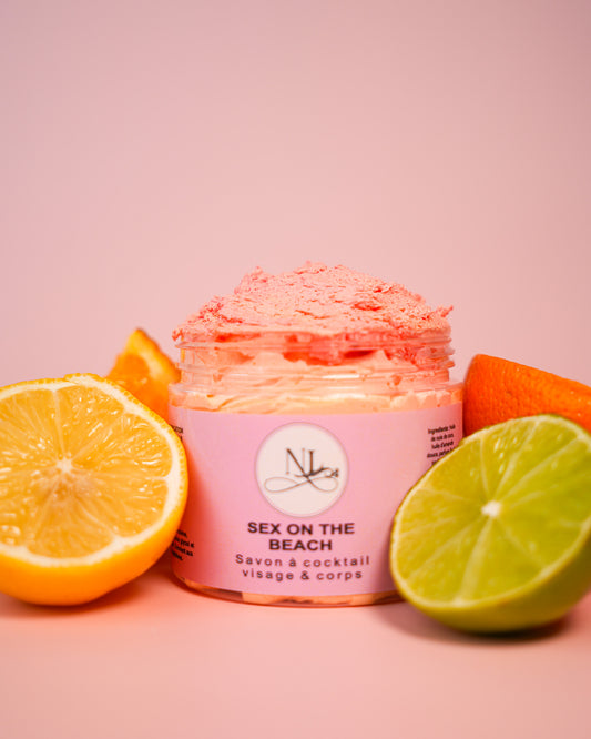 savon fouette chantilly de douche parfum theme des cocktails sex on the beach texture crémeuse les douceurs de nl
