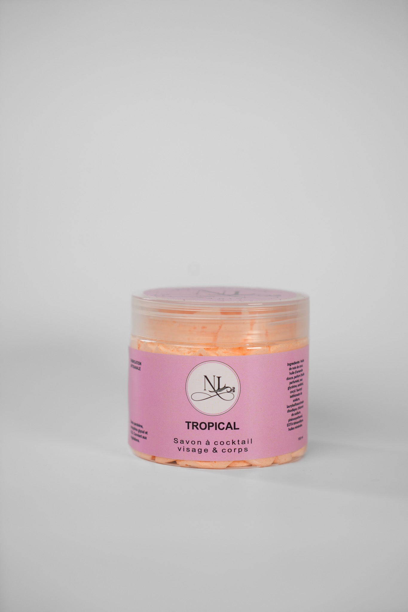 savon fouette chantilly de douche tropical parfum fruité theme des cocktails mousse légère douce les douceurs de nl
